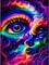 Diamond Painting Kits AB Diamond Art Kits for Adults,DIY Round Full Drill Colorful Starry Sky Gem Art Kits Rainbow Eyes Abstract Paint by Diamonds Handmade Gift Home Decor 11.81 * 15.74in
